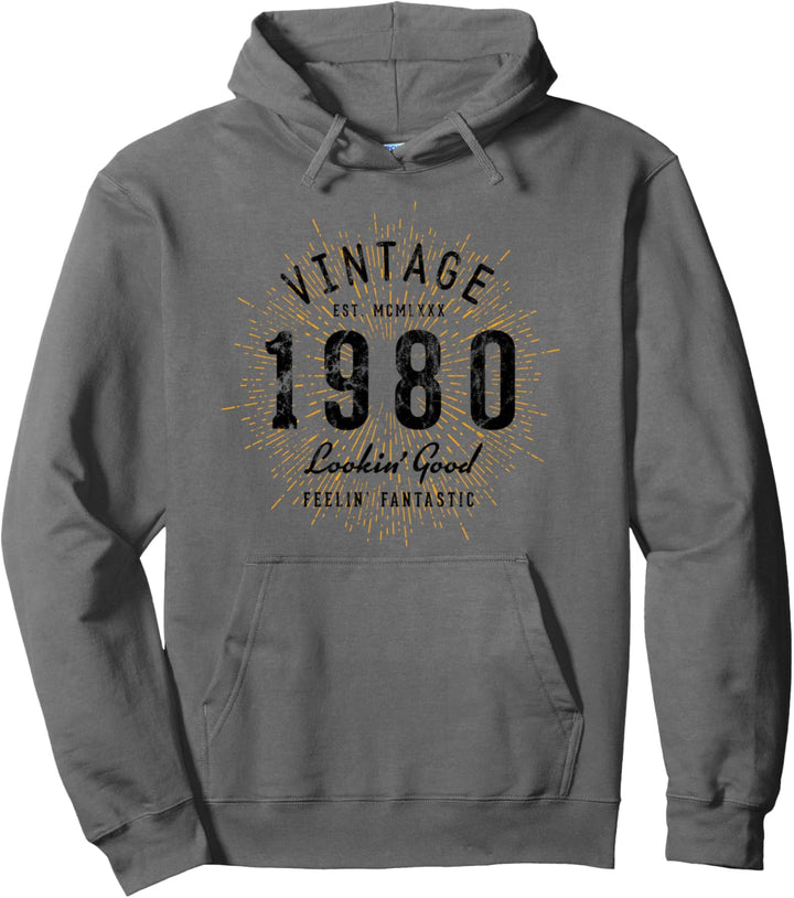 Vintage Geburtstag geboren 1980 Pullover Hoodie