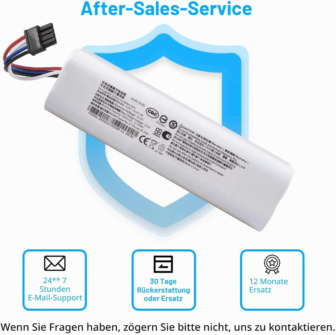 6800 mAh Akku kompatibel mit Dreame D9 D9 Pro D9 Max, D10 D10S D10 Plus, L10 L10S L10 Pro L10 Plus,