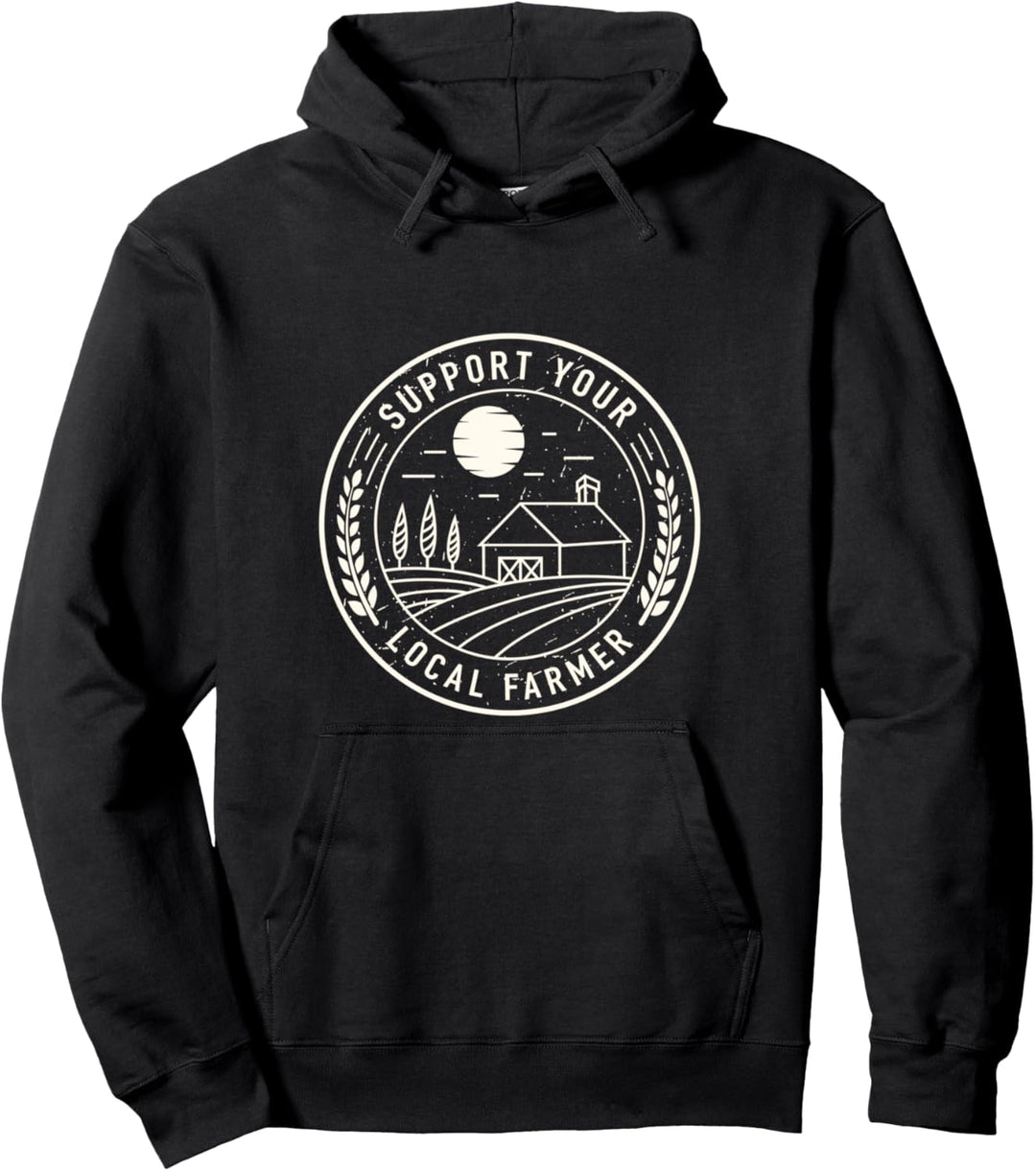 No farms no food support your local farm market Pullover Hoodie