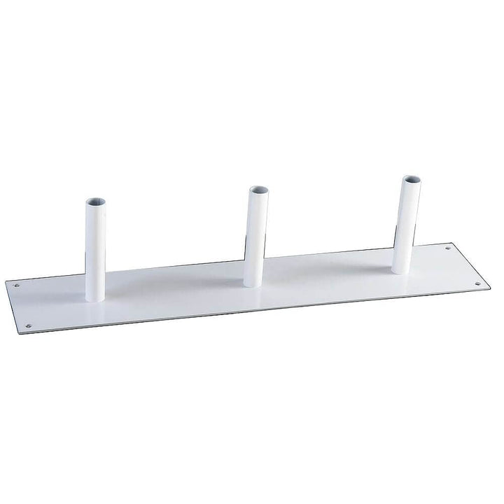 Deco Woerner Metallständer weiss Standplatte Metall-Ständer 73 cm 3 Aufnahmen 2,5 cm Ø
