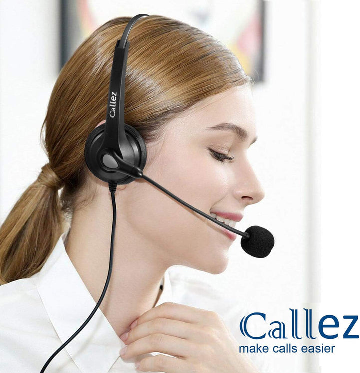 Callez USB Headset PC für Business Skype UC Lync SoftPhone Call Center Office, Stereo PC Kopfhörer m
