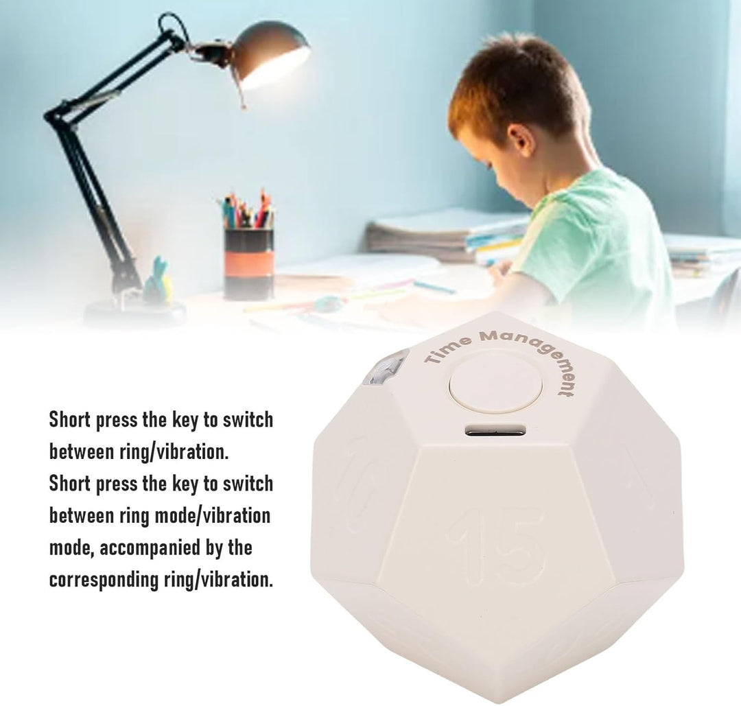 12 seitiger Würfel Timer, Rotierender Würfel, Multifunktionaler Wiederaufladbarer Timer, Visueller F