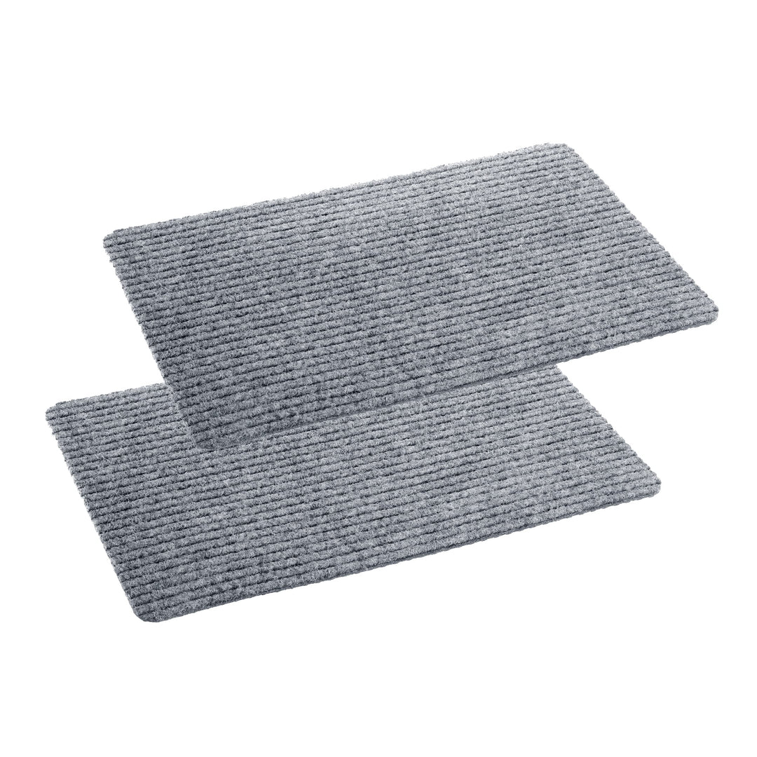 Astra Fussmatte innen Silber Schmutzfangmatte rutschfest – Türmatte 50x80 cm 2er Set wasserabweisend
