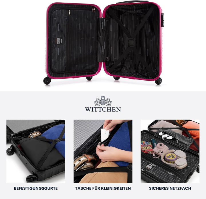 WITTCHEN Reisekoffer Handgepäck Kabinengepäck Rollkoffer Kabinenkoffer Kleiner Koffer Trolley Hartsc