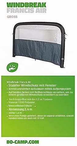 Bo-Camp - Windschutz - Francis - Air - 2,4x1,4 Meter