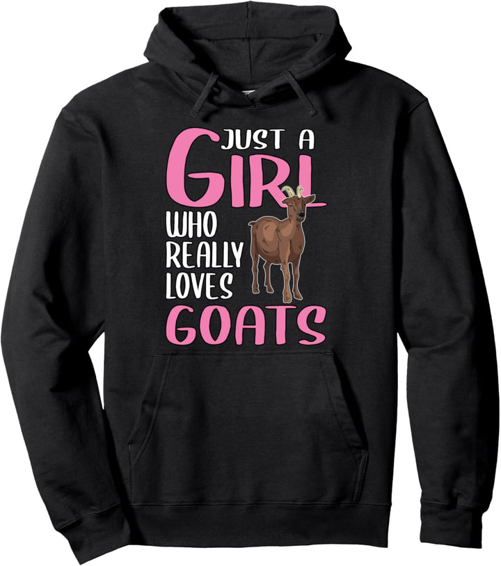 Damen Just A Girl Ziegen Geschenk Ziegen Pullover Hoodie