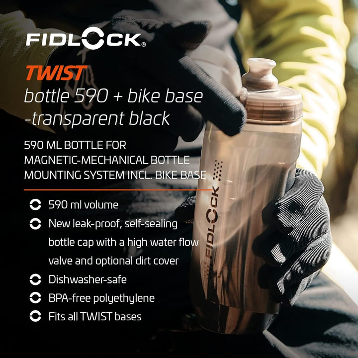 Fidlock Trinkflaschen Set Twist Bottle 590 transparent Black transparent black 590 ml, transparent b