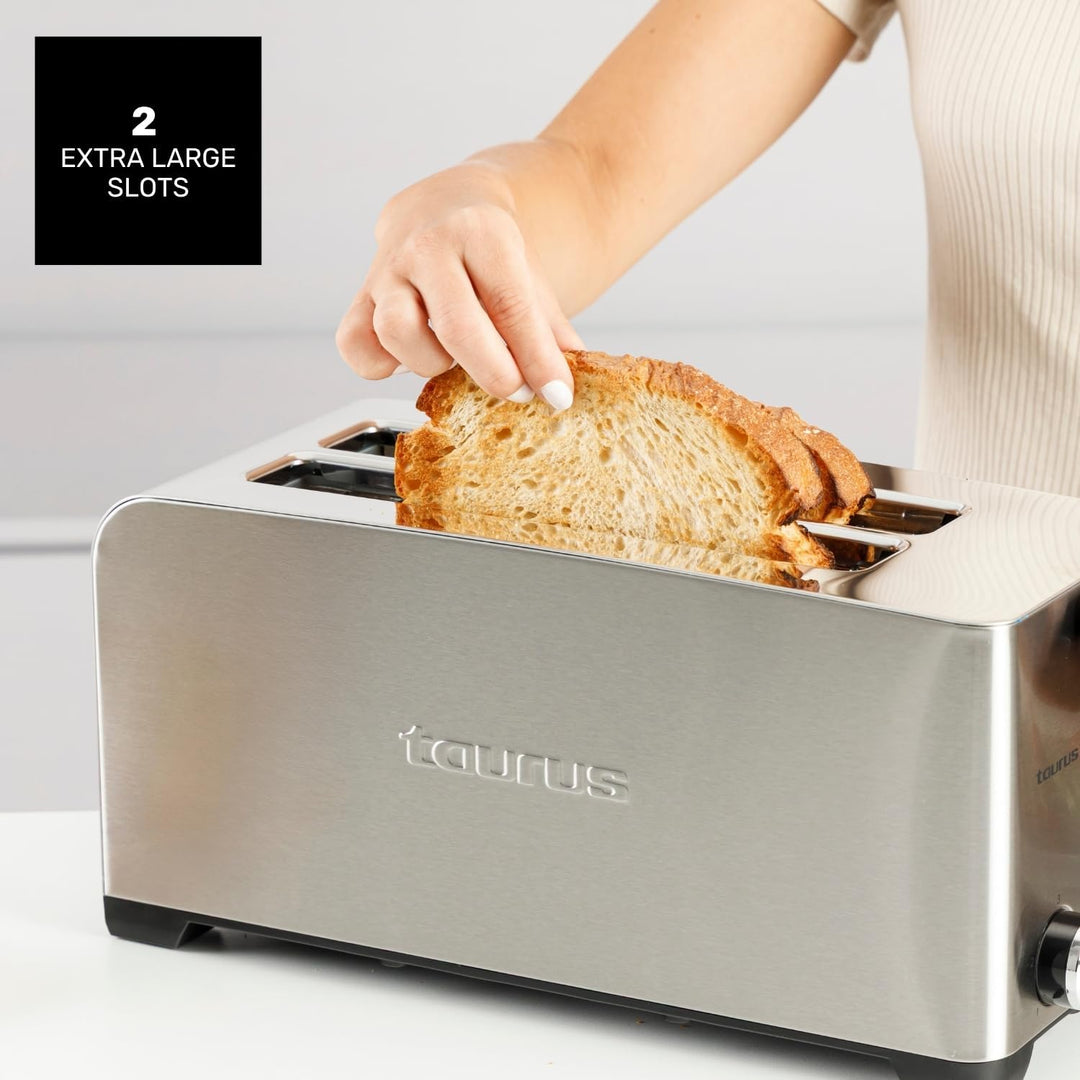 TOSTADOR TAURUS MYTOAST LEGEND DUPLO 1400/W 2 extra lange Schlitze, 2 extra lange Schlitze