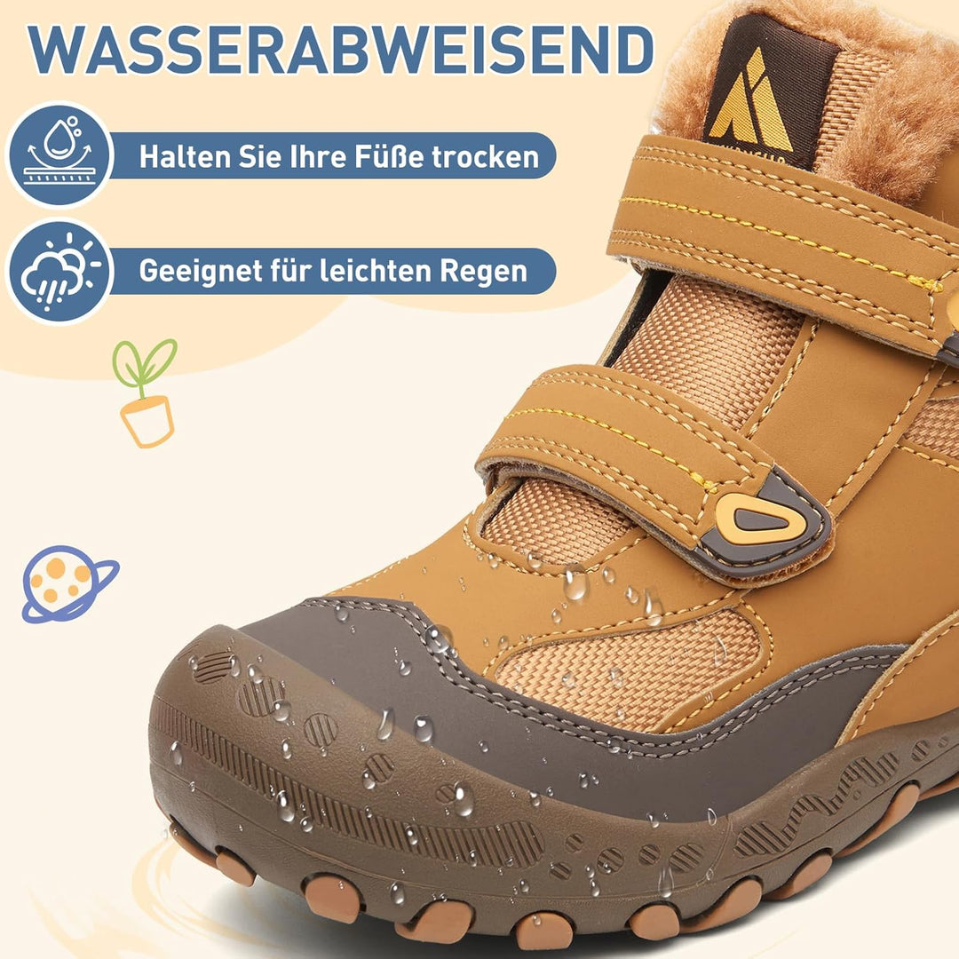 Mishansha Kinder Winterschuhe Mädchen Winterstiefel Warm Schneestiefel Gefüttert Boots Wasserdicht,
