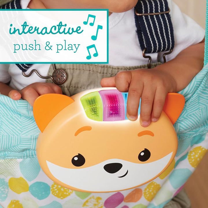 Infantino Music &amp; Lights 2-in-1-Türschaukel, Anregende Aktivitätsschaukel für Babys mit bewegungsges