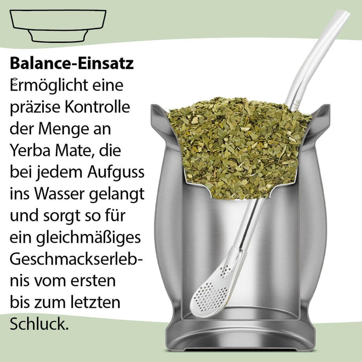 Mate Tee Set Bio ● 3 Matesorten + 2 doppelwandige Edelstahl Matebecher + 2 Bombillas + Zubereitungsa