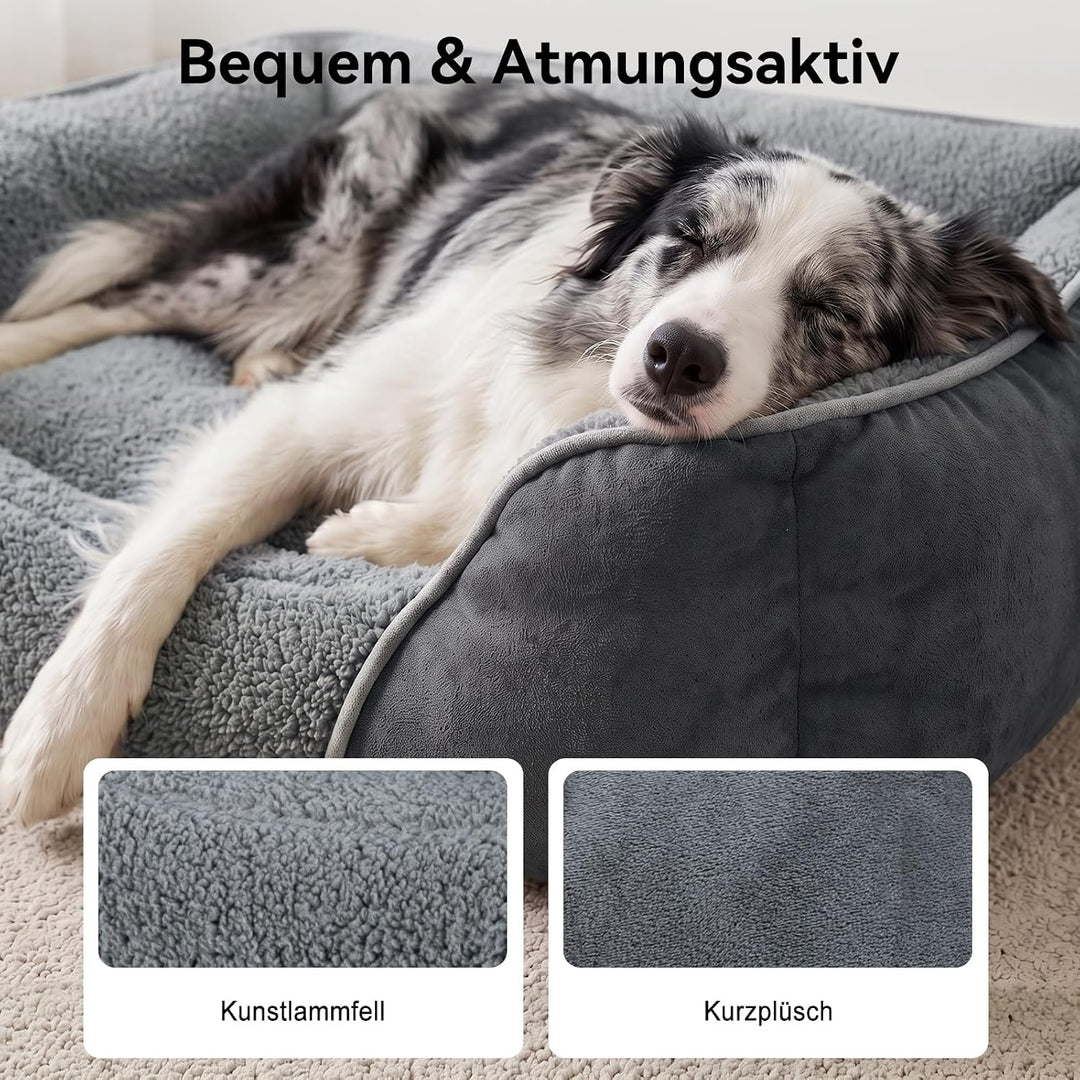 FURTIME Hundebett Mittelgrosse Hunde, Hundebett Waschbar Flauschig Hundekorb, Rutschfestes Hundekörb