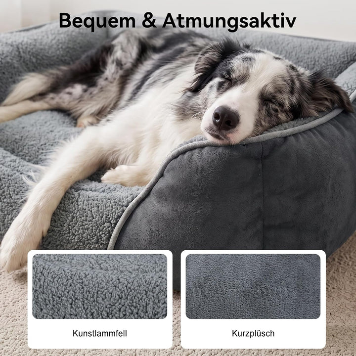 FURTIME Hundebett Mittelgrosse Hunde, Hundebett Waschbar Flauschig Hundekorb, Rutschfestes Hundekörb