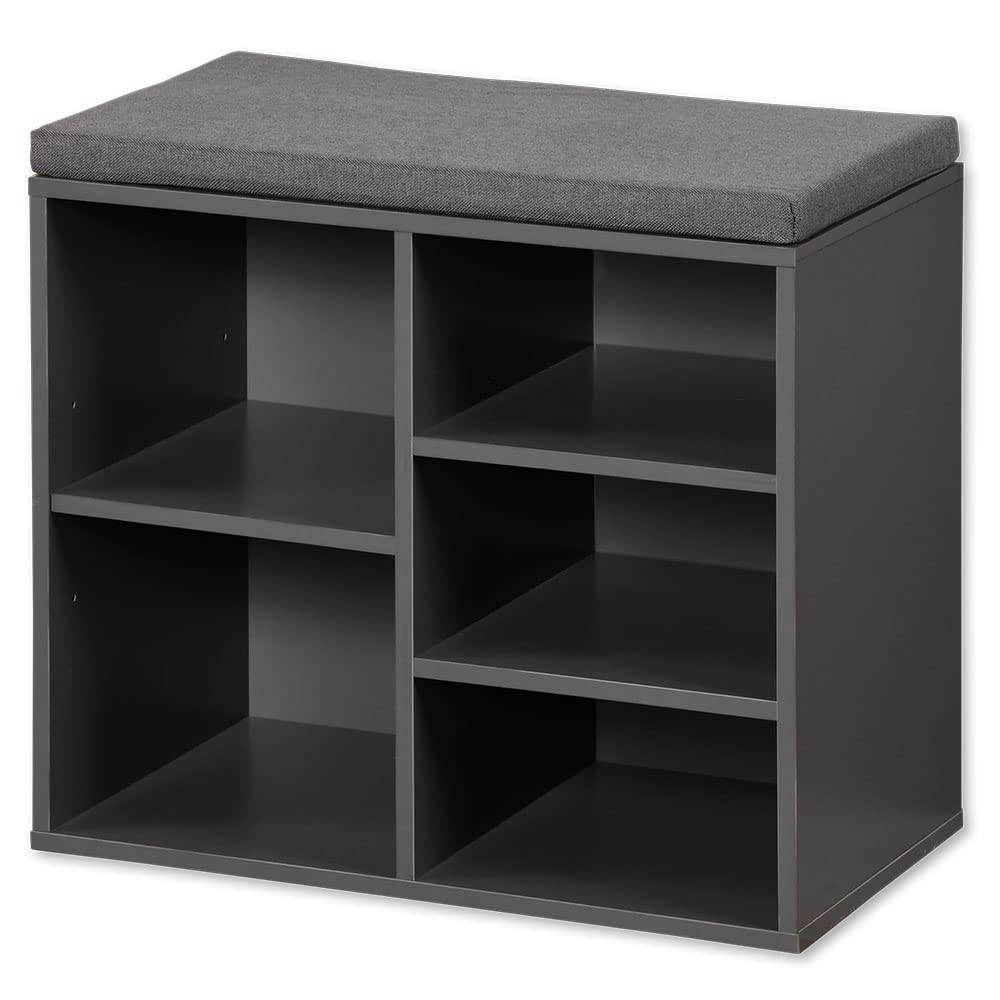 Kesper | Schuhschrank mit Sitzkissen, Material: Spanplatte, Textil, Masse: B 51,5 H 48 T 29,5 cm, Fa