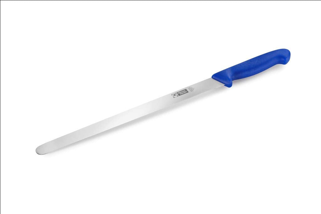 thermohauser Konditormesser (Stahl, rostfrei), einseitig geschliffen, mit blauem Kunststoffgriff, Kl