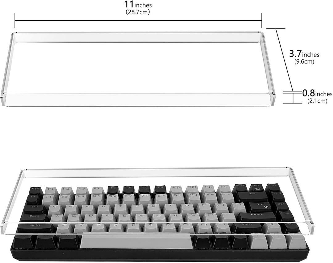 Geekria Premium Acryl-Tastaturabdeckung für 60% kompakte 61-Tasten-Tastatur, kompatibel mit Razer Hu