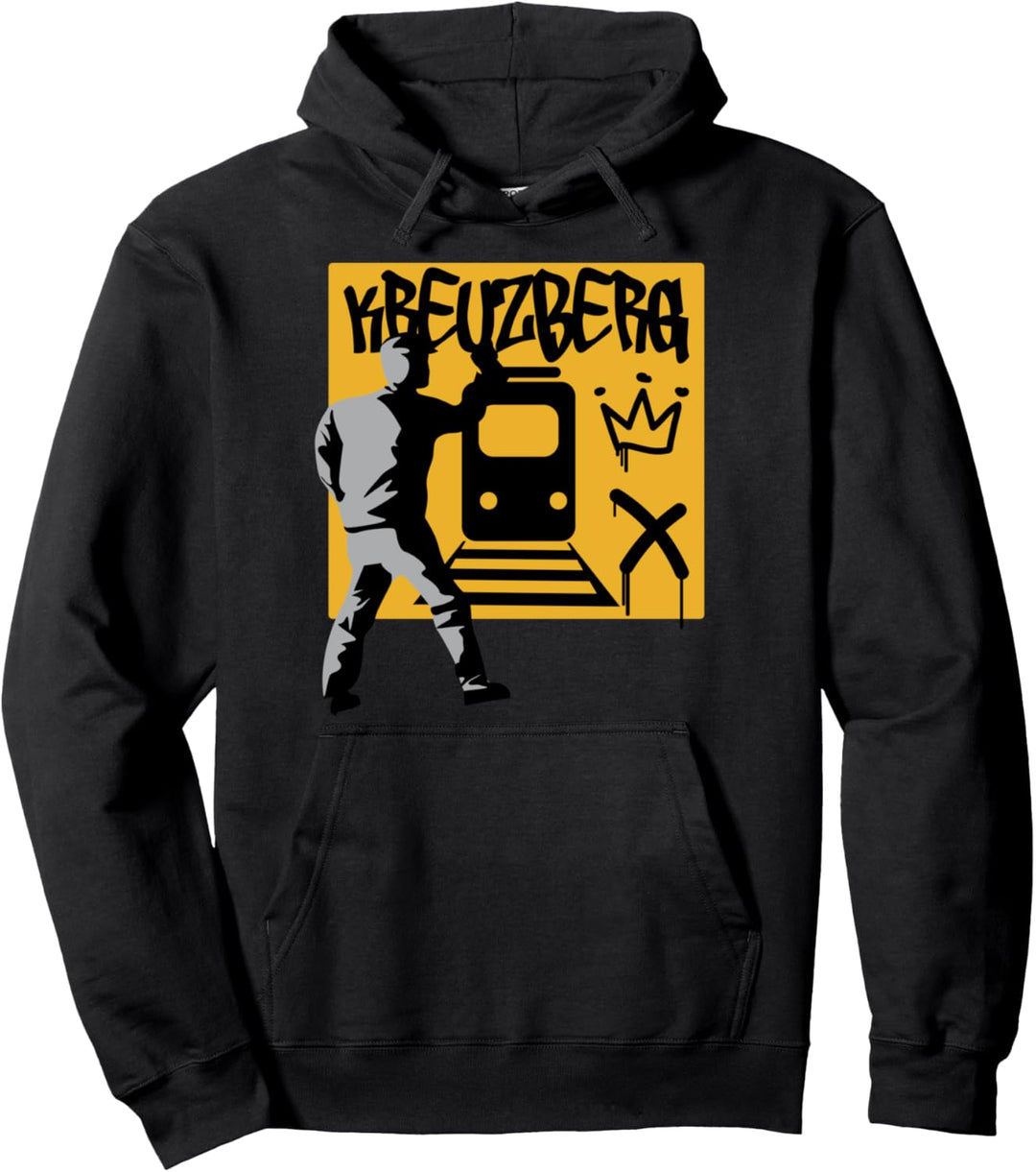 Berlin Kreuzberg Friedrichshain Bezirk Graffiti Krone U-Bahn Pullover Hoodie