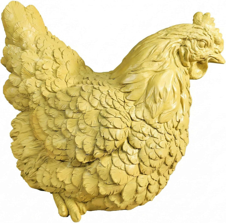 colourliving Deko Hühner DekoDiven einzigartige Huhn Deko für Haus &amp; Garten (Banana Colada, sitzend)