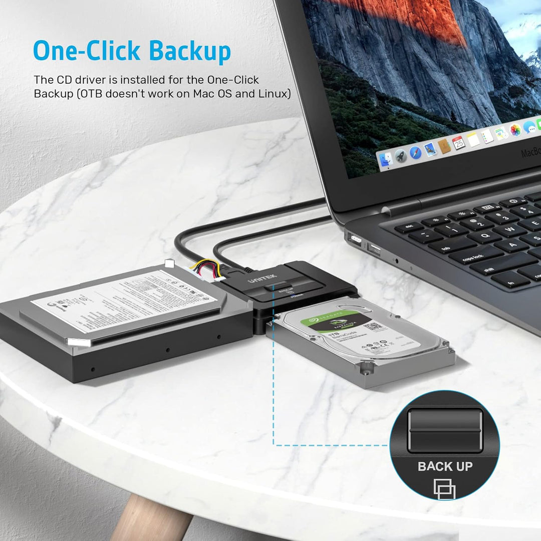 UNITEK USB 3.0 zu IDE SATA Konverter Externer Festplattenadapter für 2.5/3.5 Zoll HDD SSD Festplatte