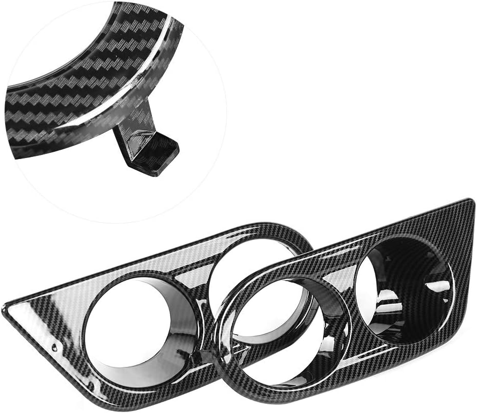 Tomantery Guard Modified Nebelscheinwerfer Abdeckung Stossfängerabdeckung für E46 M3 Glossy Black(Ca