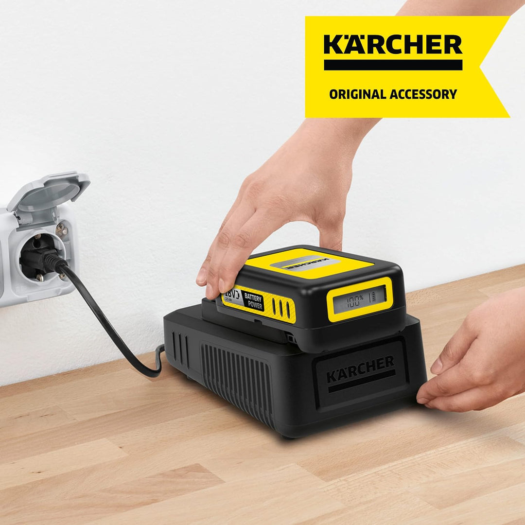 Kärcher Battery Power18/25,18 Vor36 V, 2,5 Ah(Energieverbrauch 45 Wh, Echtzeitanzeige Akku, Lithium-