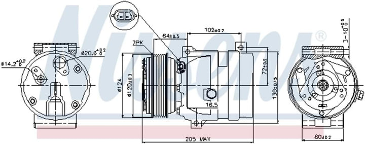 NISSENS 89435 Kompressor, Klimaanlage