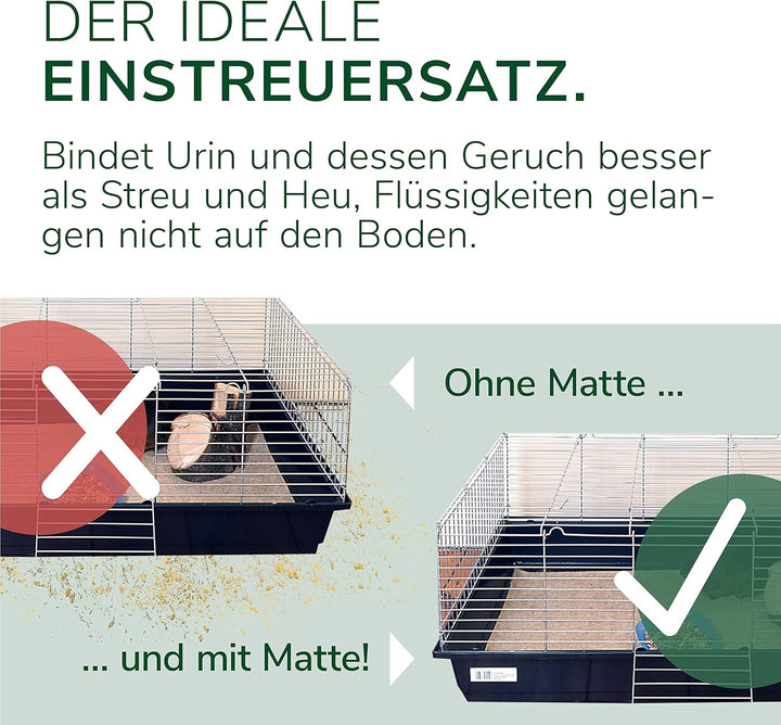 Natursache 10 Nagermatten aus 100% Hanf, 100 x 50cm – saugstark, staubfrei & schützend I Hochwertige