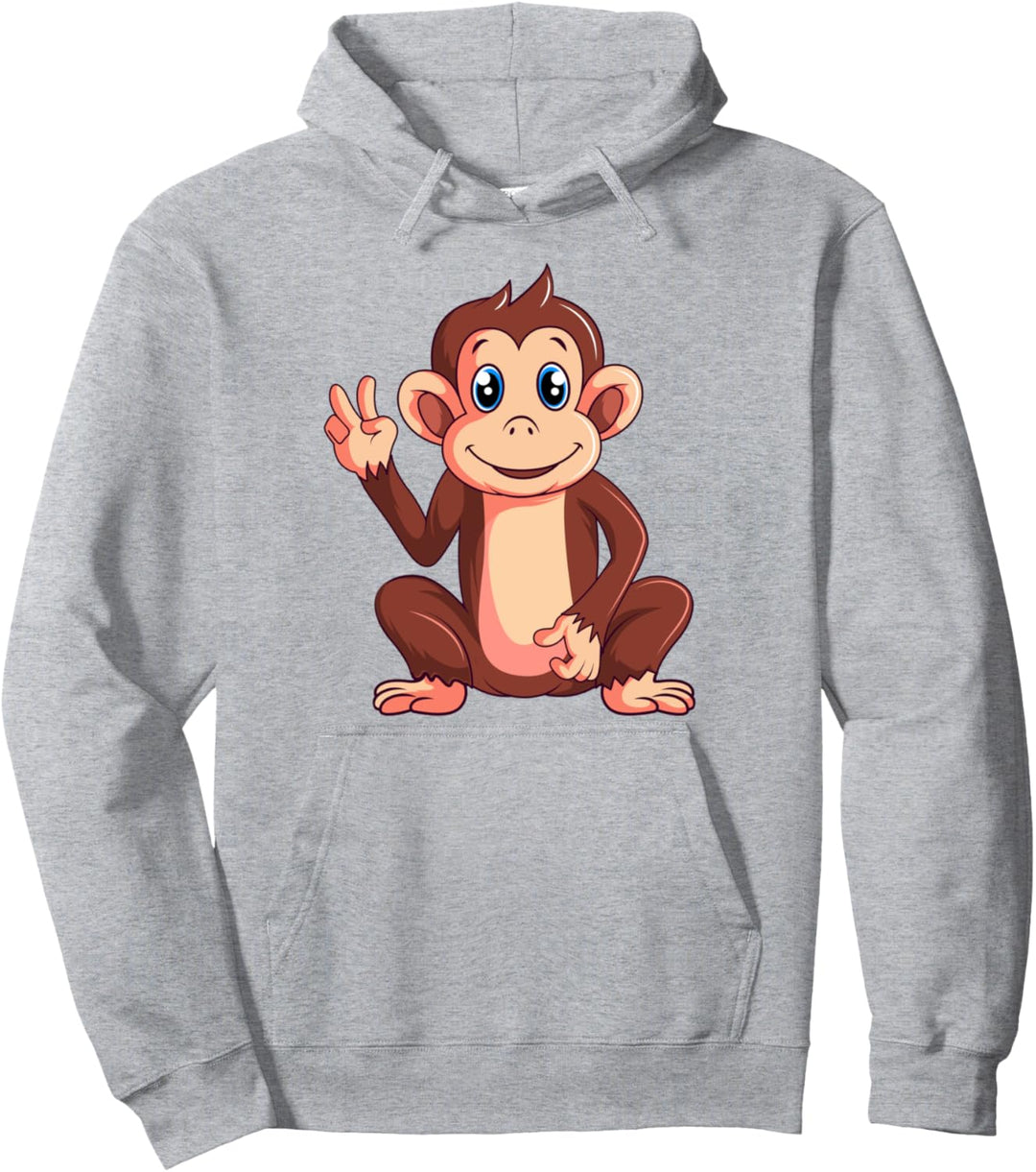 Affen Äffchen Mädchen Jungen Kinder Pullover Hoodie