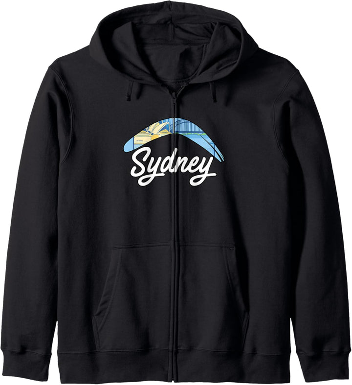 Sydney Graphic Bumerang Werfer Bumerang Spieler Sport Kapuzenjacke