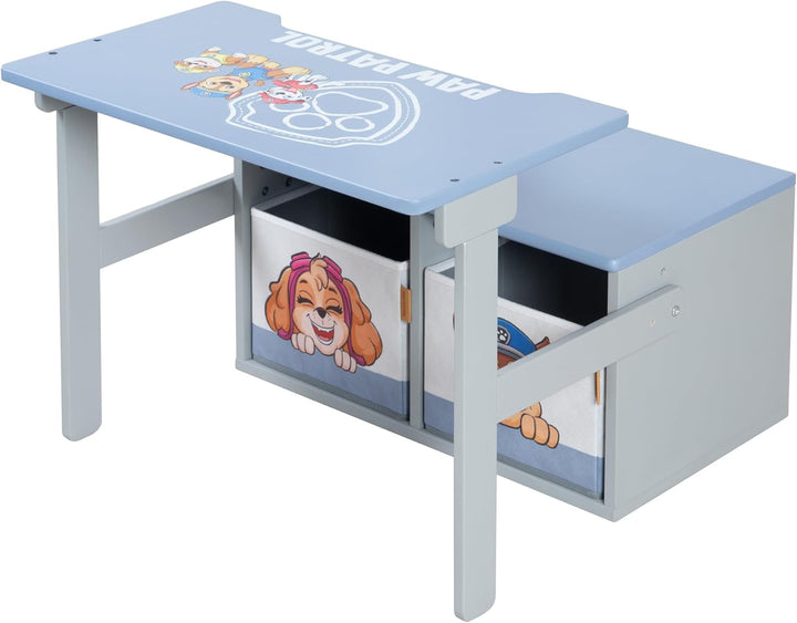 Klappbare Sitzbank Paw Patrol + 2 wendbare Aufbewahrungsboxen - Umbaubar zum Kindertisch - Ab 18 Mon