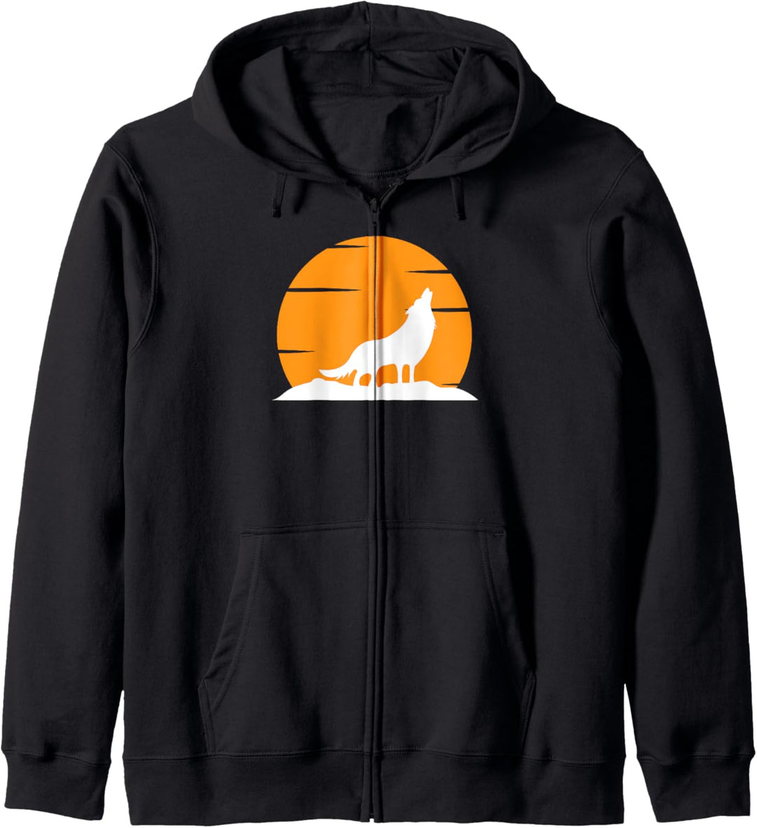 Mond Natur Wolf Tier des Waldes Vollmond Wolf Kapuzenjacke