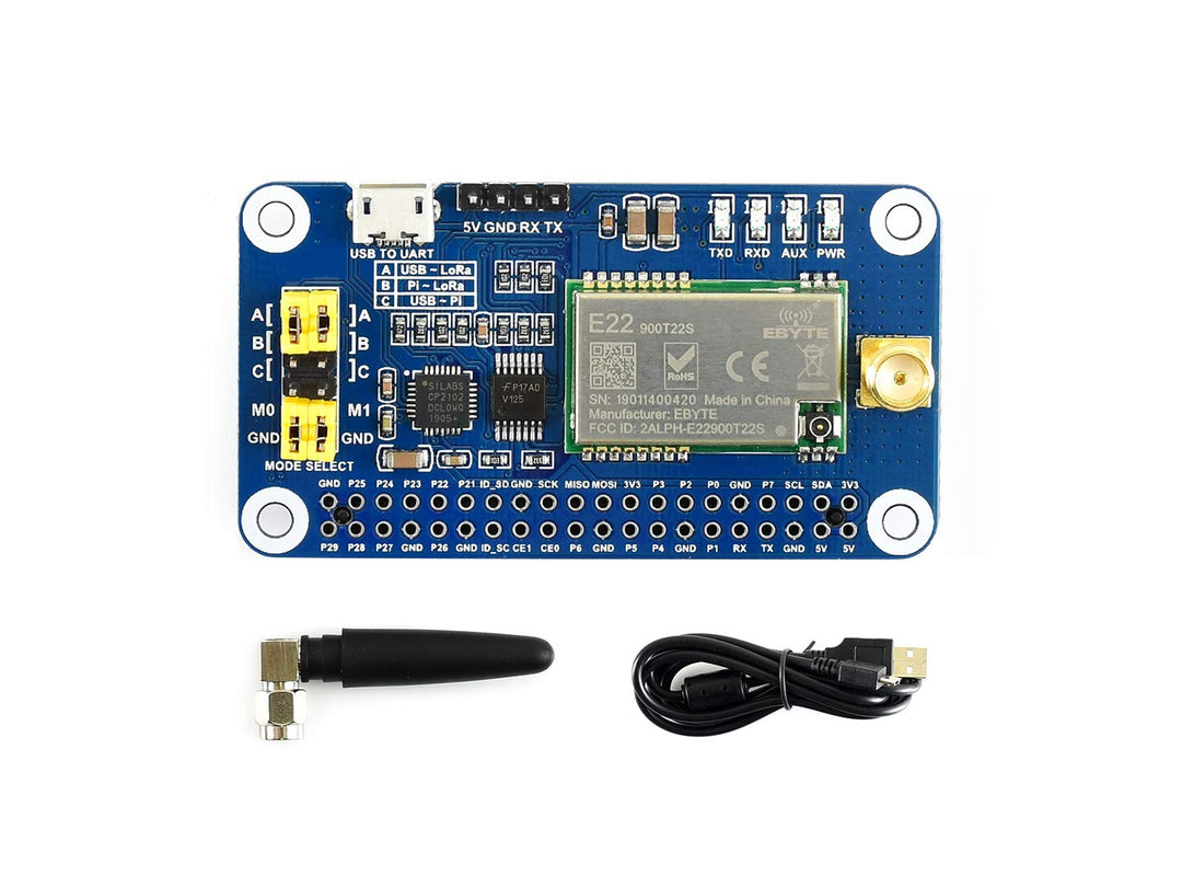 Waveshare SX1262 LoRa HAT for Raspberry Pi Spread Spectrum Modulation 868MHz Frequency Band Auto Mul