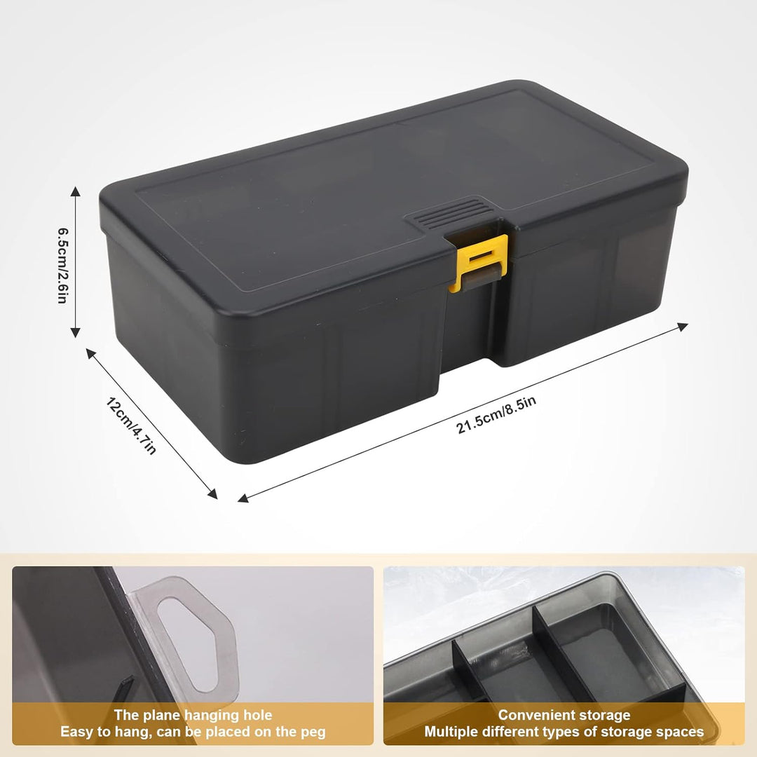 Pilipane Tackle Box Organizer Angelzubehör-Tablett,doppellagige Angelköder-Aufbewahrungsbox mit bewe