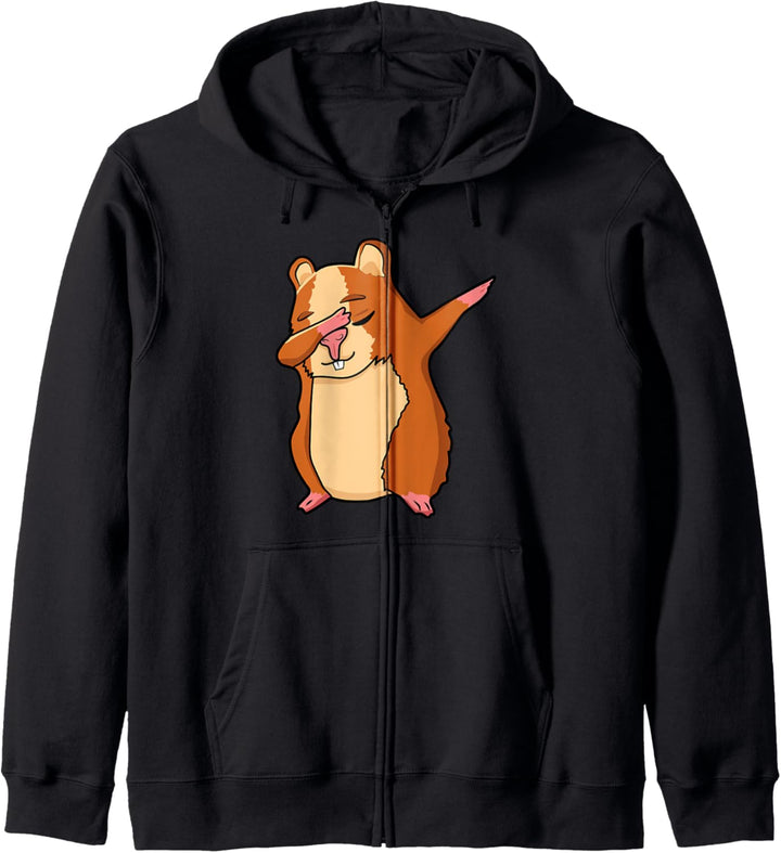 Dabbing Hamster Tanzender Hamster Tier Hämsterchen Geschenk Kapuzenjacke