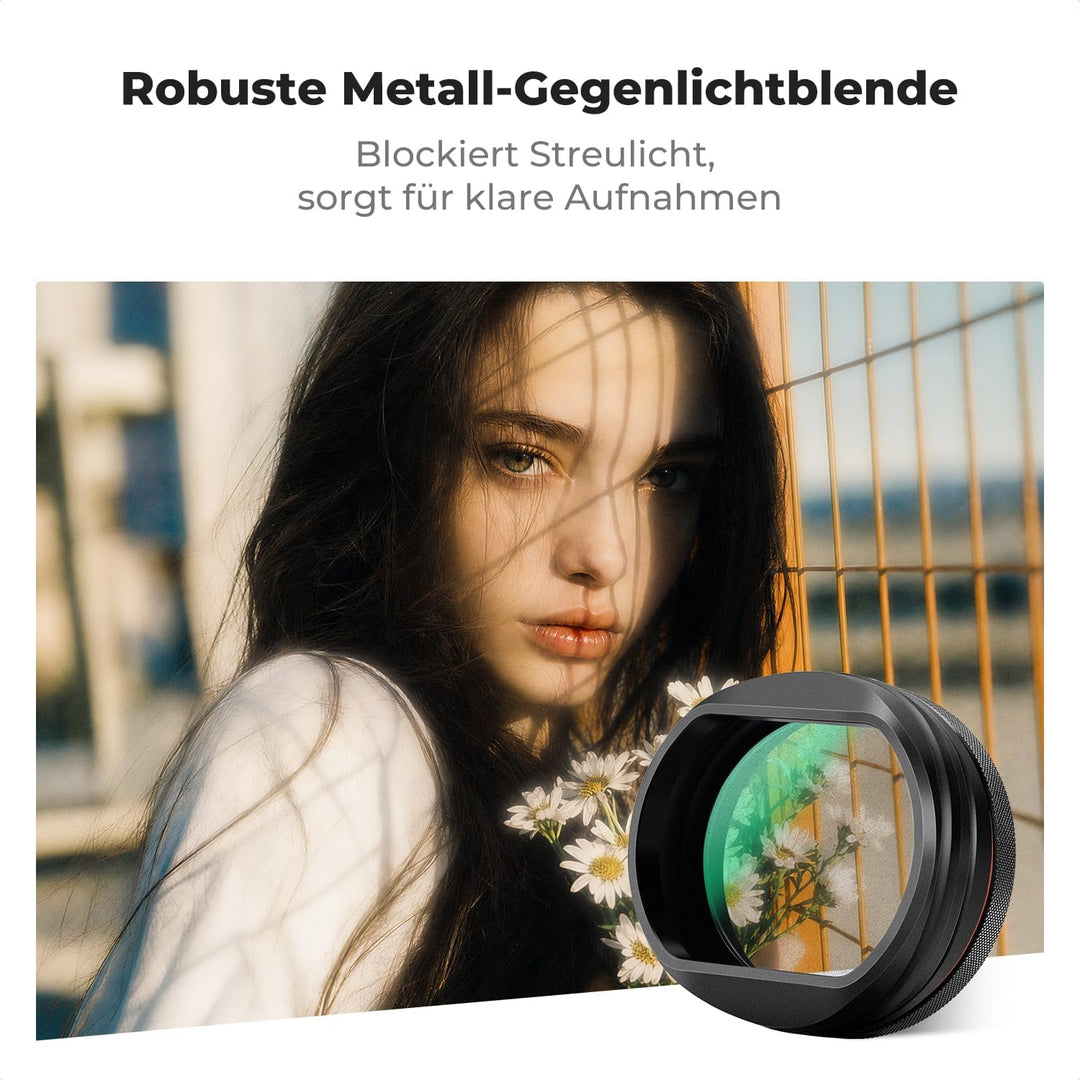 K&amp;F CONCEPT Black Mist 1/4 Filter mit Gegenlichtblende,Objektivdeckel Kompatibel mit Fujifilm Kamera