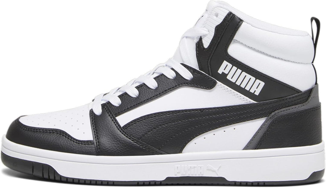 Puma Unisex Rebound V6Sneaker 37.5 EU Puma White Puma Black Shadow Gray Puma White, 37.5 EU Puma Whi