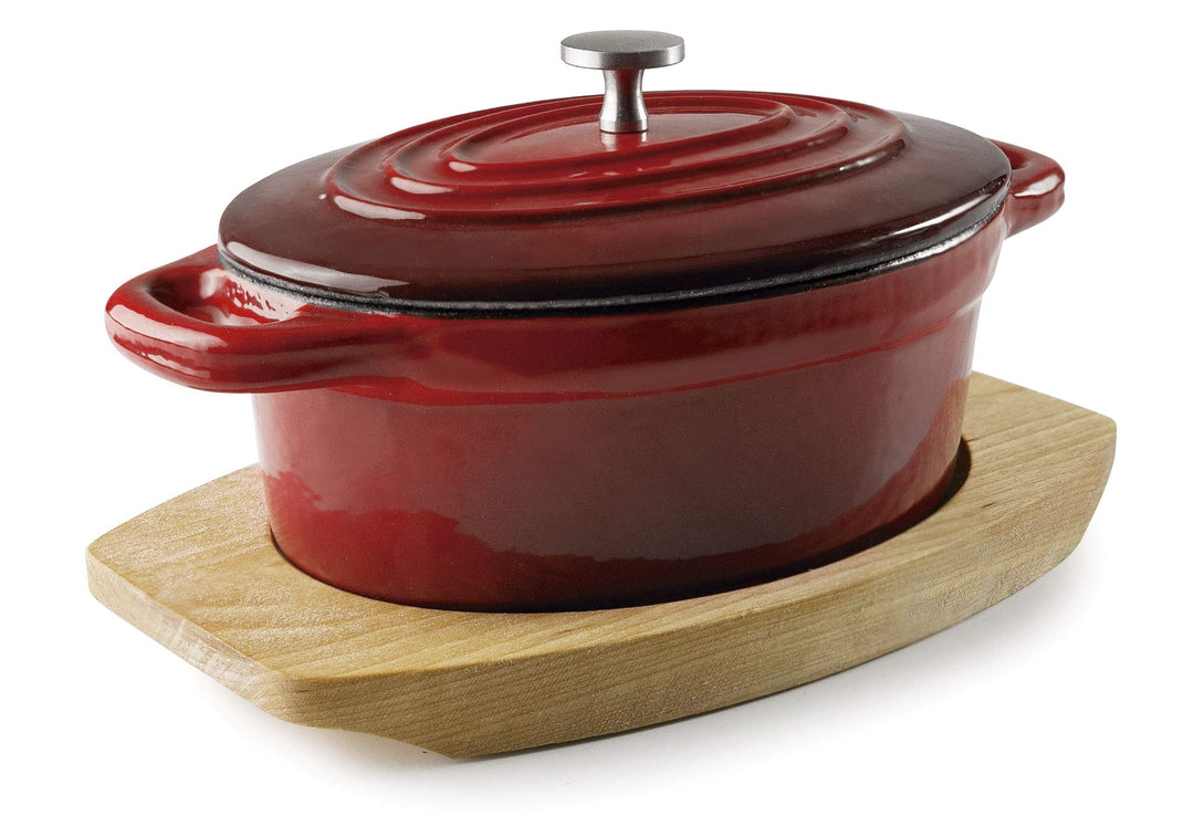 Lacor Magma Red/Grey Ovale Kasserolle mit Deckel Rot antik, Ovale Kasserolle mit Deckel Rot Antik