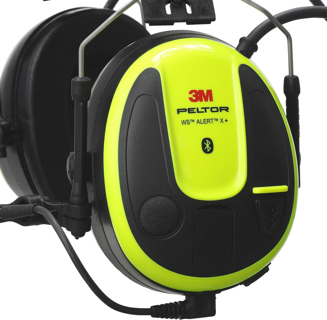 3M PELTOR WS ALERT X+ App, Leuchtendes Gelb, Headset, Kopfband, Helmbefestigung, Bluetooth, MRX21P3E