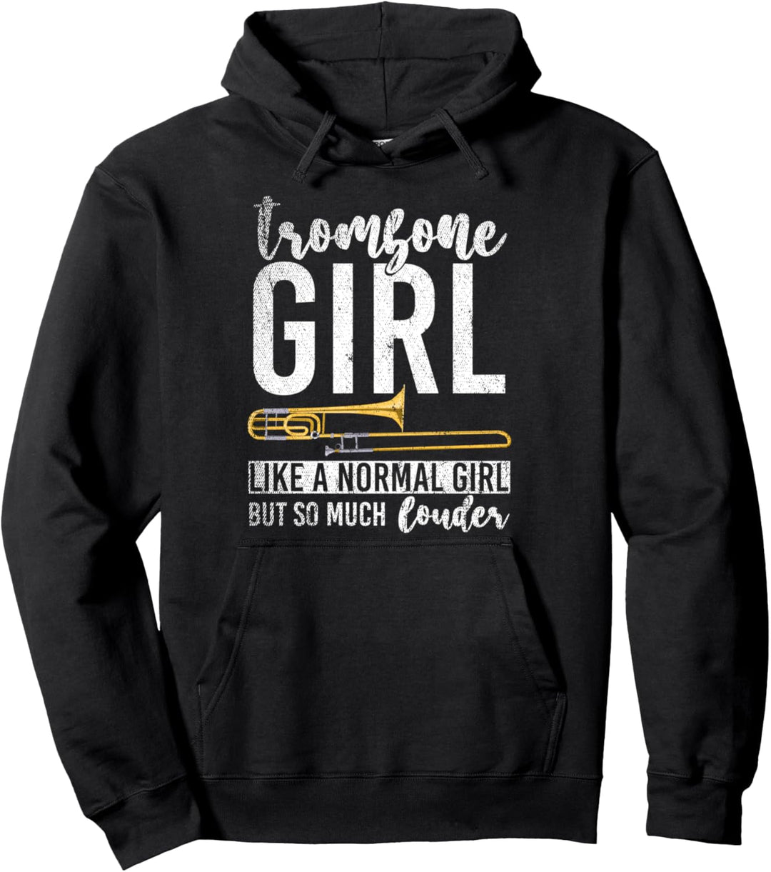Posaunist Jazz Musiker Mädchen Geschenk Posaune Pullover Hoodie