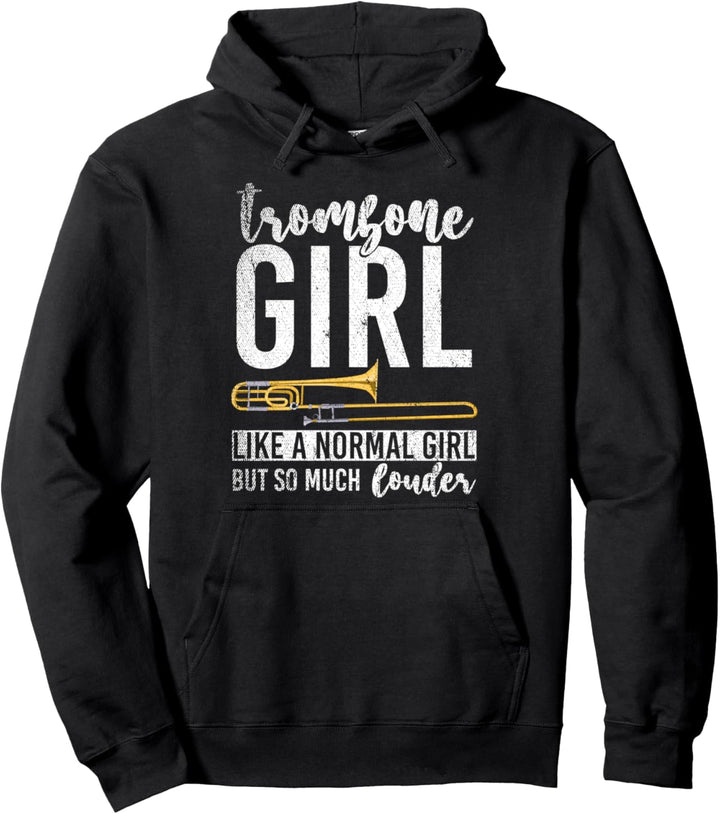 Posaunist Jazz Musiker Mädchen Geschenk Posaune Pullover Hoodie