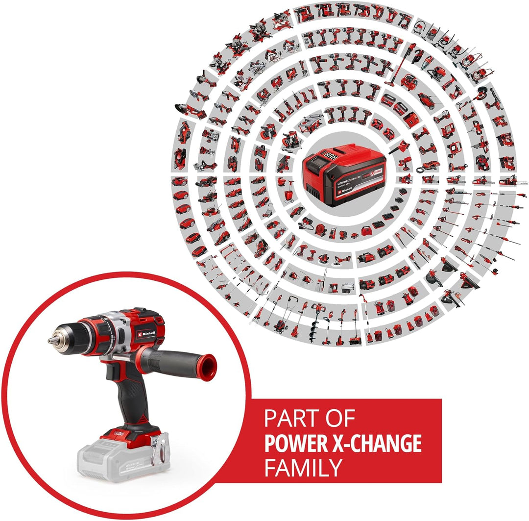 Einhell Akkuschrauber TE-CD 18 Li Brushless Solo Power X-Change (Li-Ion, Rot, 18 V, 2 Gang, 60Nm/Bru