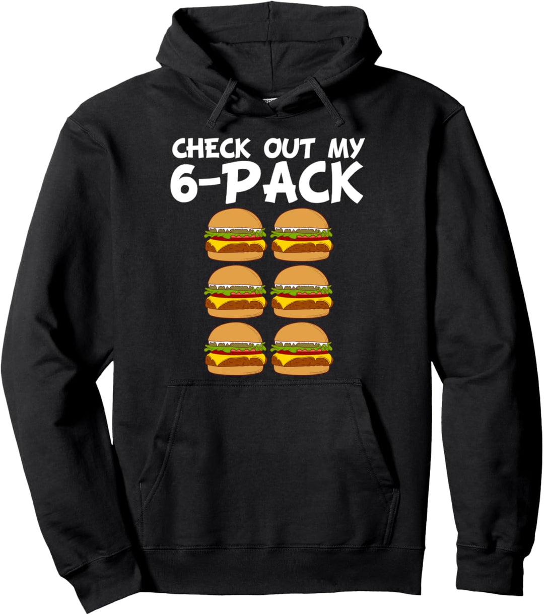 Süsser Check Out My Six Pack Hamburger Abs Pullover Hoodie