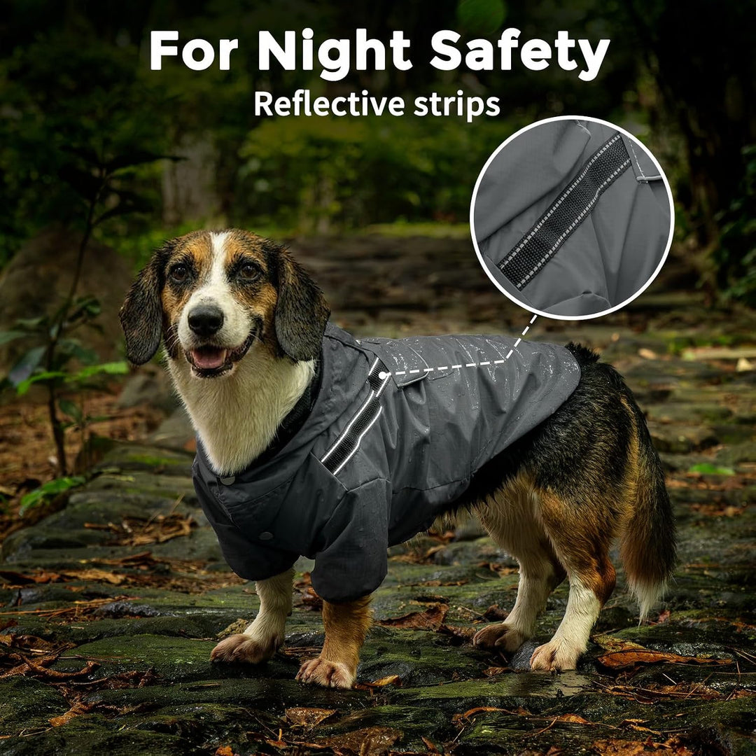 JoyDaog Regenmantel für extra kleine Hunde mit Kapuze, wasserdichte Outdoor-Regenjacke für Hunde, We