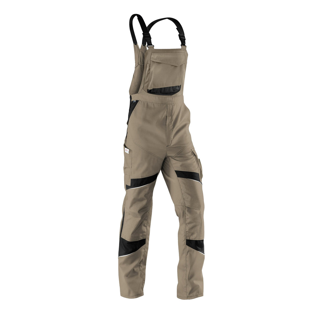 Kübler 32505365-2599-94 Latzhose Activiq Grösse, Sandbraun/Schwarz, 94 Sandbraun/Schwarz Size 94 in,