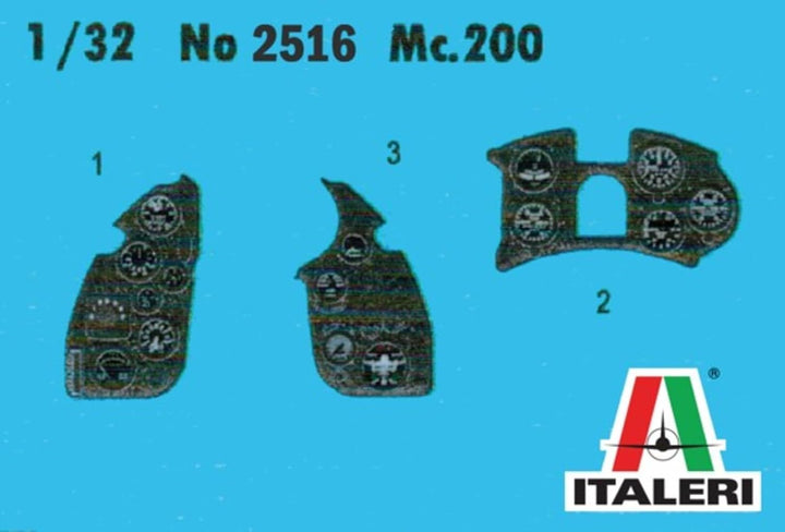Italeri 2516 1:32 Macchi MC.200 PE-Teile Modellbausatz Militärflugzeug