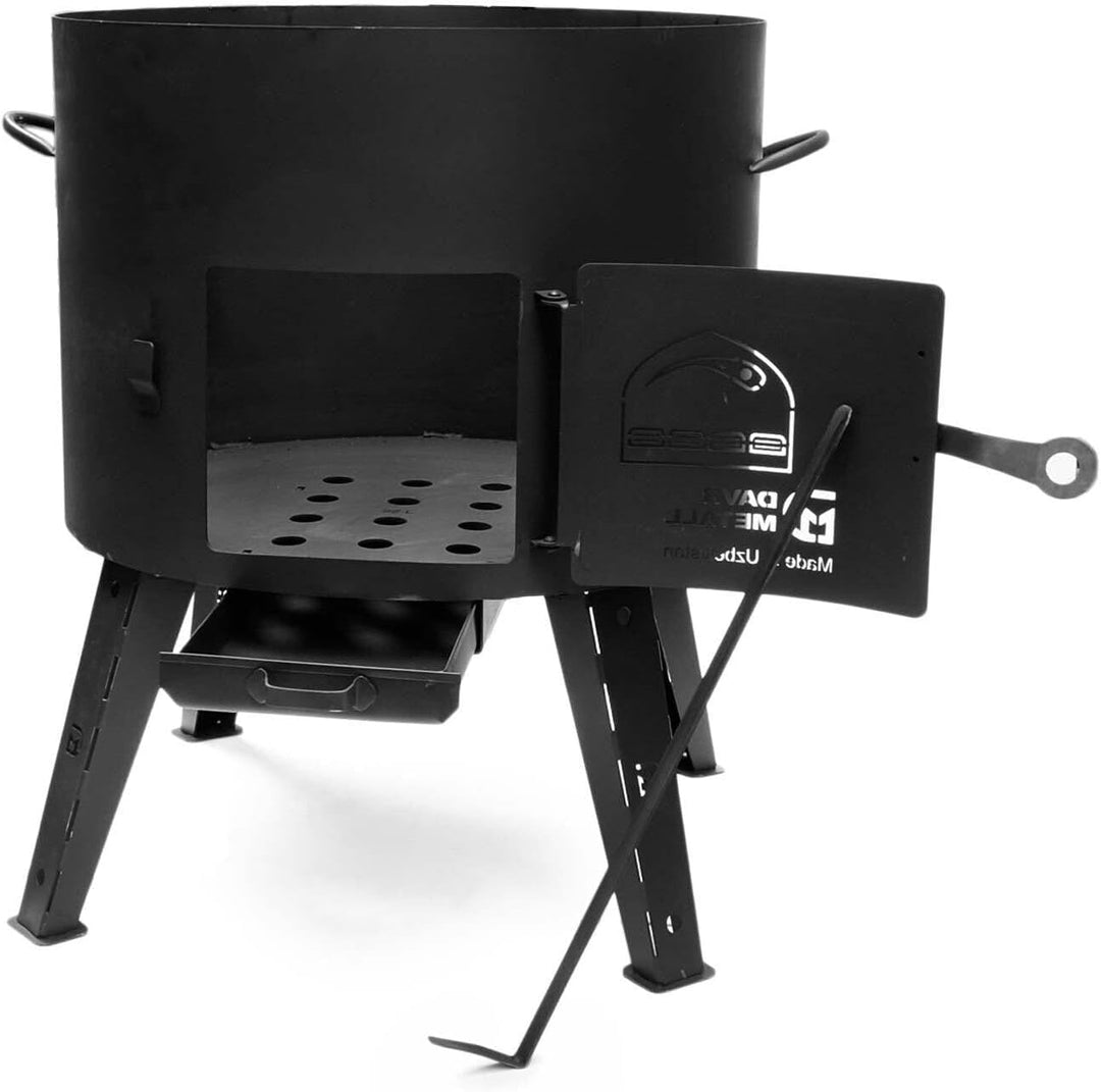 Ø36cm Uchag 2mm stahl Utschak Utschag Feldküche 10L Kazan WOK Kasan (Runder boden) Feuerstelle Campi