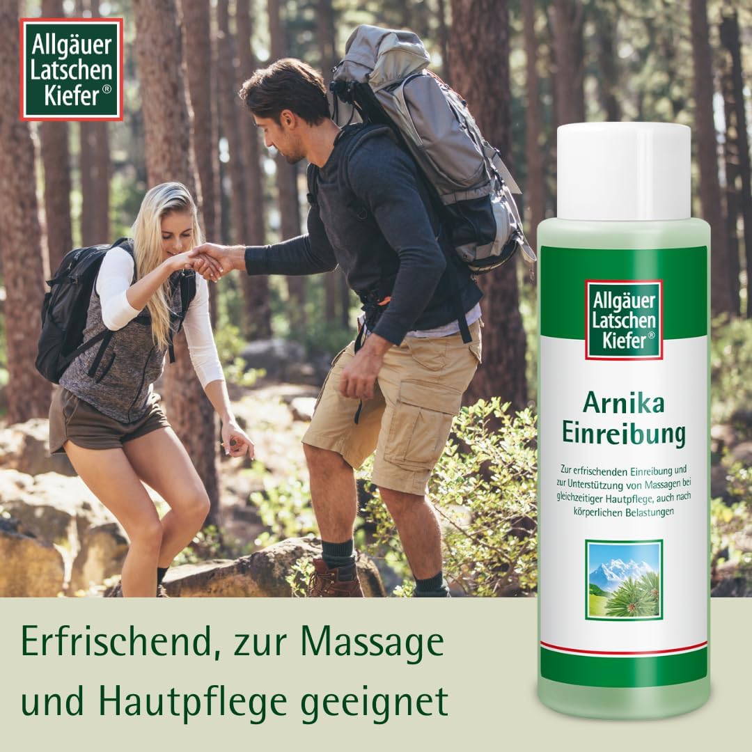 Allgäuer Latschenkiefer Arnika Einreibung - 500 ml - Allgäuer Latschenkiefernöl und Arnikaextrakt -