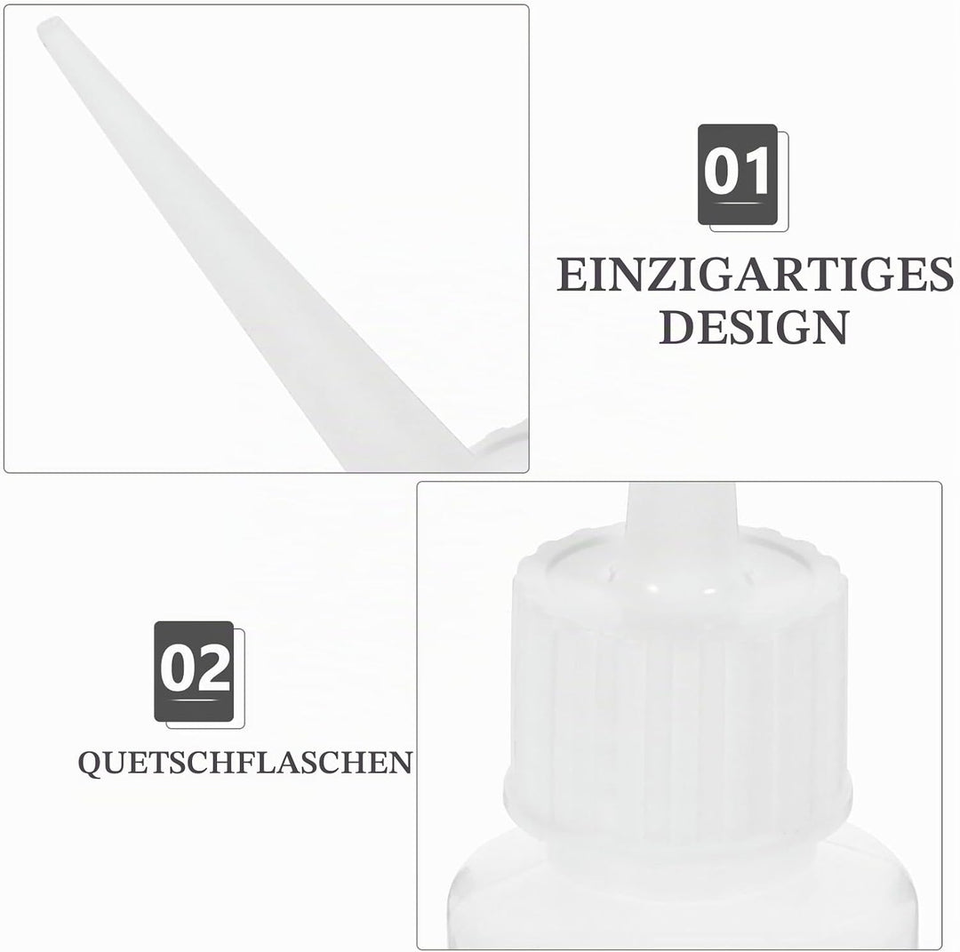 DOITOOL 20 Stücke Spritzflasche Kleine Quetschflaschen mit Kappe Nachfüllbare Condiment Squeeze Flas