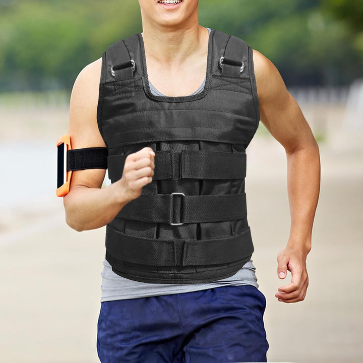 Verstellbare Gewichtsweste für Herren Atmungsaktiv Belastbar bis 50 Kg Trainingsweste für Laufen Fit