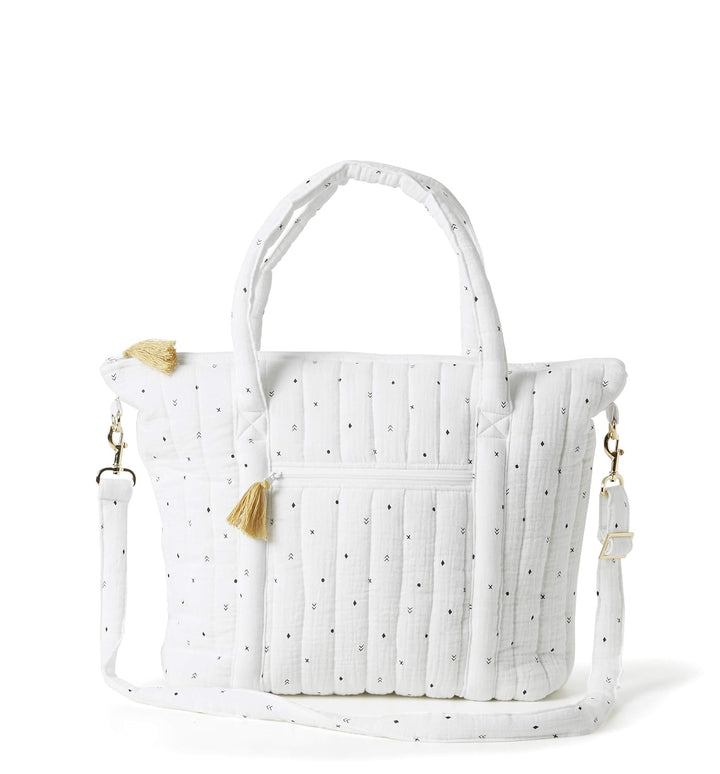 VERTBAUDET Wickeltasche,Plume" wollweiss bedruckt ONE SIZE